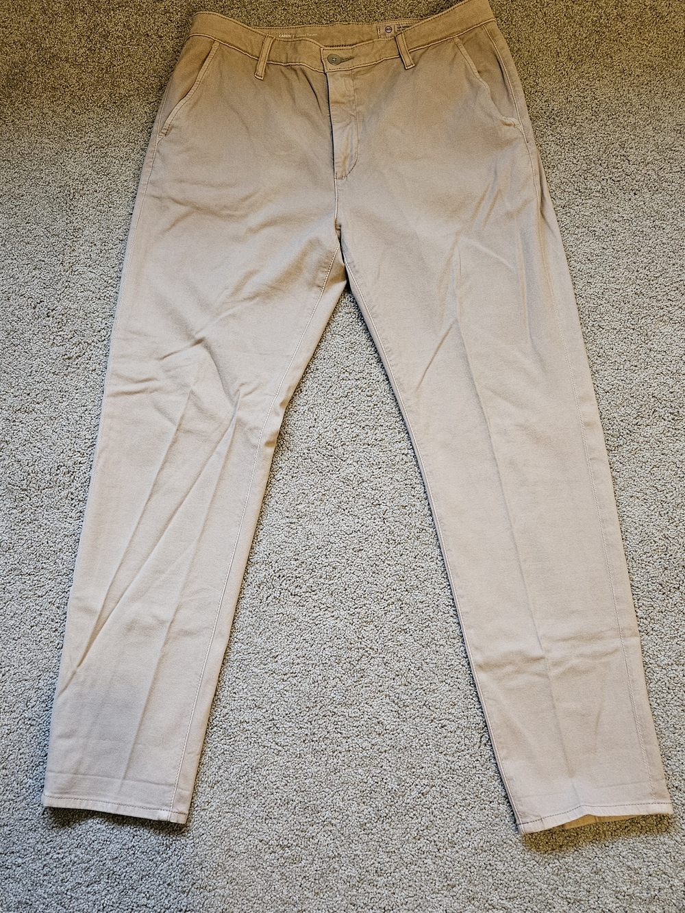 Comfortable Soft Fabric Tapered Trouser Light Beige